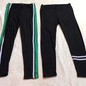 Derek Heart Stripe Leggings 2 pairs